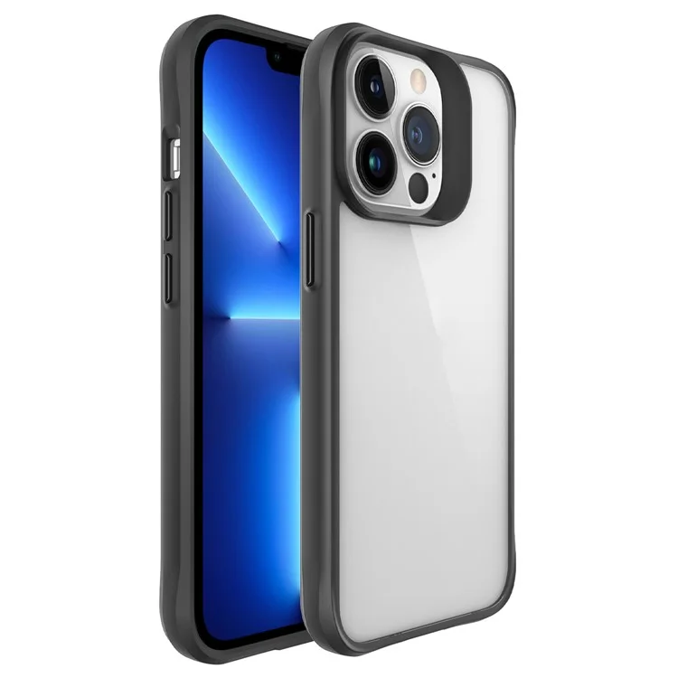 Combat X Mode For iPhone 13 Pro Max 6.7 inch Transparent Hard PC Soft TPU Hybrid Phone Case Protective Cover - Black