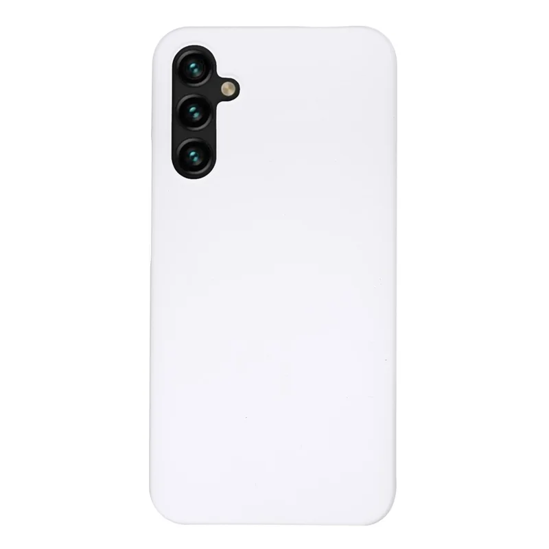 For Samsung Galaxy A34 5G Smartphone Case Hard Plastic Rubberized Glossy Phone Protector Cell Phone Cover - White