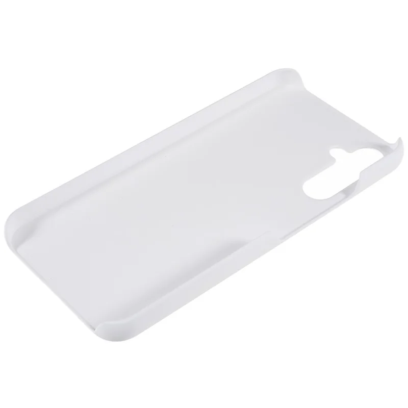 For Samsung Galaxy A34 5G Smartphone Case Hard Plastic Rubberized Glossy Phone Protector Cell Phone Cover - White