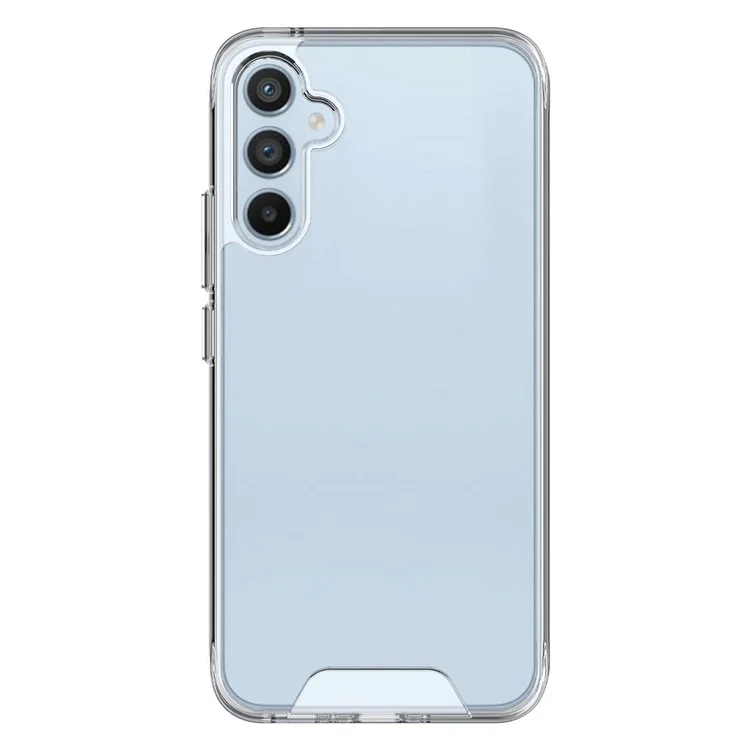 Pour Samsung Galaxy A34 5G Transparent Back Shell, Electroplating Independent Button Military Grade Drop-proof Scratch Proof PC+TPU Cellphone Case