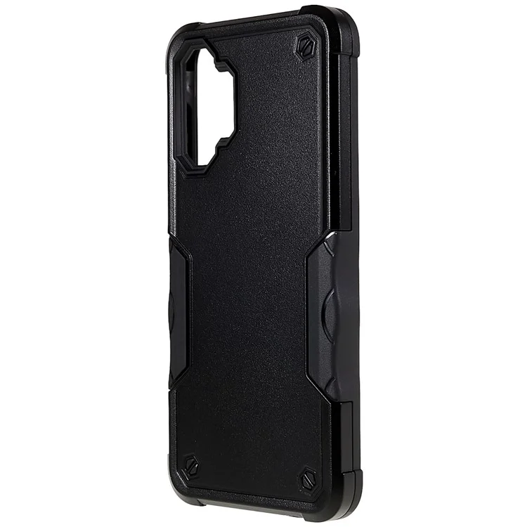 Для Samsung Galaxy A04e 4G / F04 4G / M04 4G Ударопрочный TPU-твердый ПК Противоударный чехол Anti-Slip Comfortable Grip Defender Phone Case - Черный