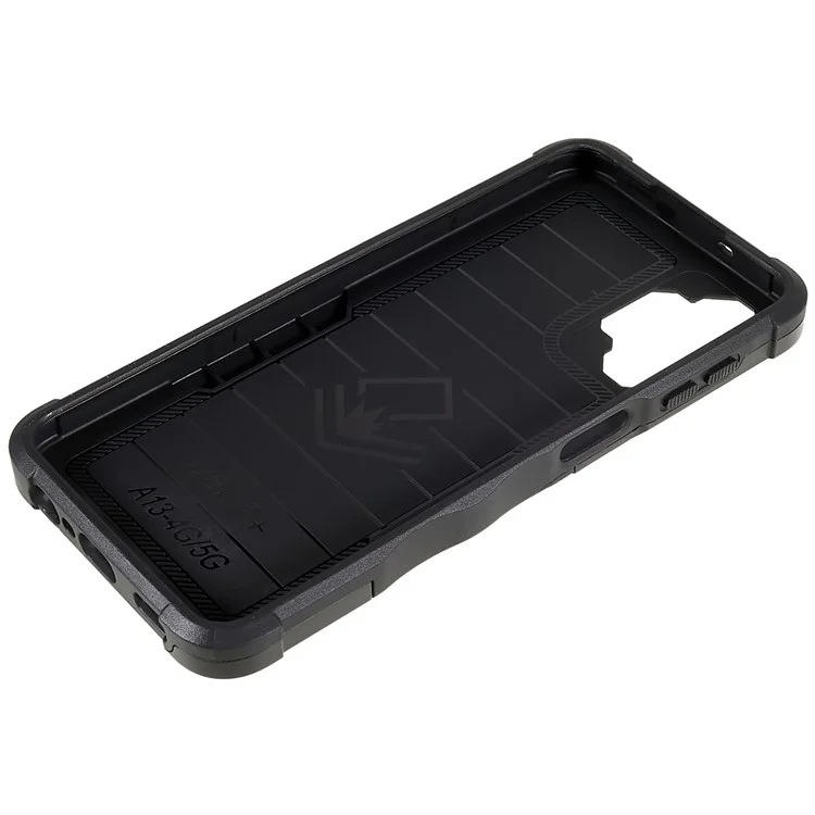 Для Samsung Galaxy A04e 4G / F04 4G / M04 4G Ударопрочный TPU-твердый ПК Противоударный чехол Anti-Slip Comfortable Grip Defender Phone Case - Черный