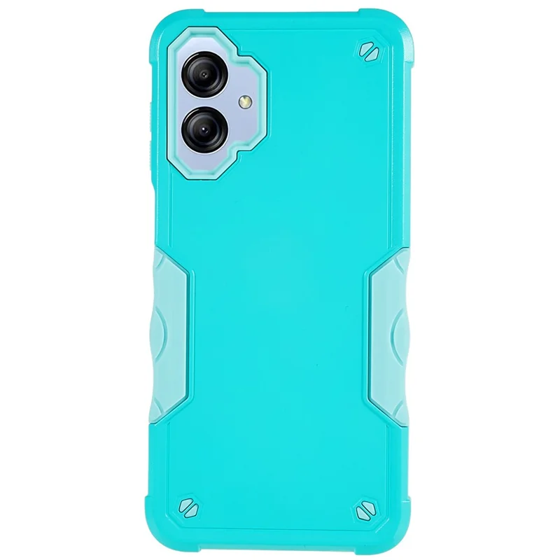 For Samsung Galaxy A04e 4G / F04 4G / M04 4G Shockproof TPU Hard PC Dropproof Shell Anti-Slip Comfortable Grip Defender Phone Case - Mint Green