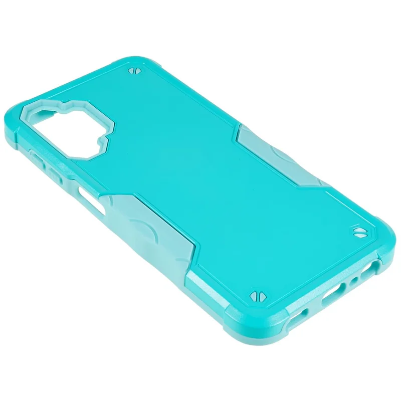 For Samsung Galaxy A04e 4G / F04 4G / M04 4G Shockproof TPU Hard PC Dropproof Shell Anti-Slip Comfortable Grip Defender Phone Case - Mint Green