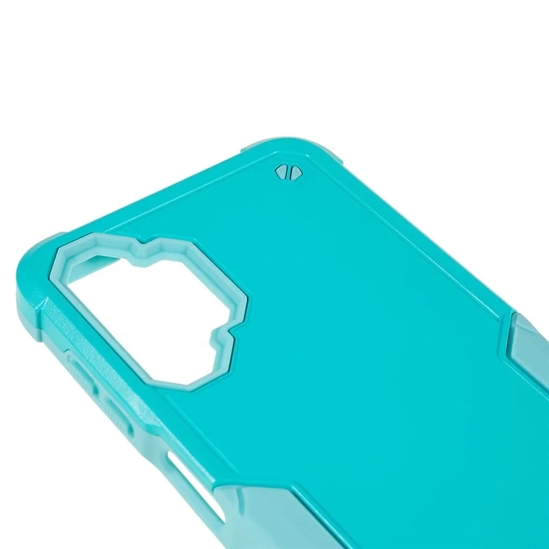 For Samsung Galaxy A04e 4G / F04 4G / M04 4G Shockproof TPU Hard PC Dropproof Shell Anti-Slip Comfortable Grip Defender Phone Case - Mint Green