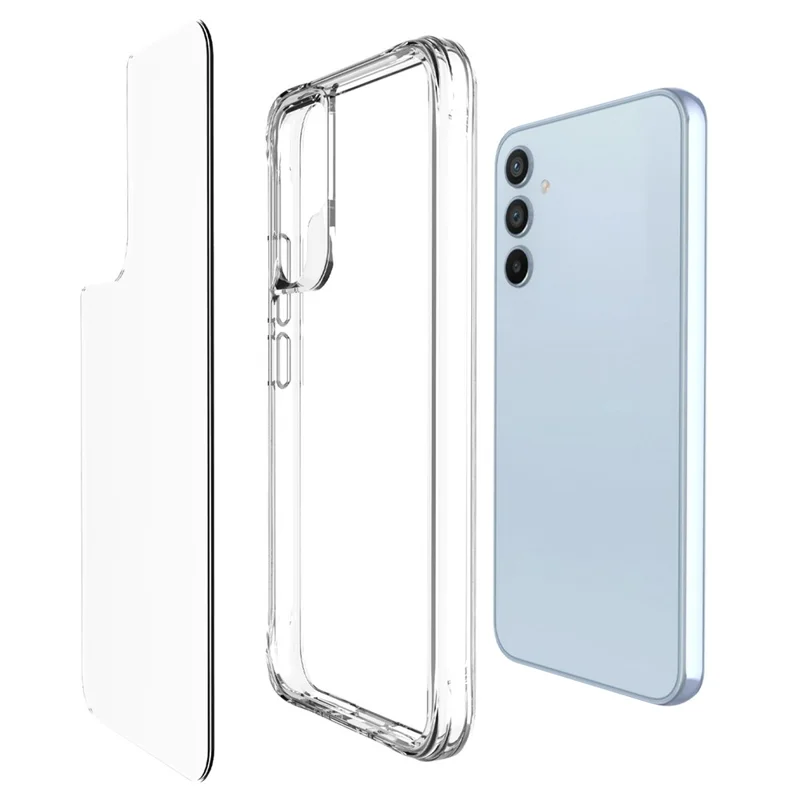 For Samsung Galaxy A34 5G Crystal Clear Drop-proof Cell Phone Case Protector Hard PC Soft TPU Hybrid Cover