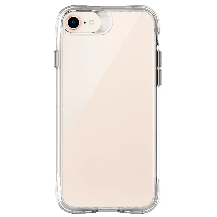 For iPhone 6 / 7 / 8 / SE (2020) / SE (2022) Ultra Clear PC+TPU Phone Case Scratch Resistant Back Shell with Electroplating Independent Button