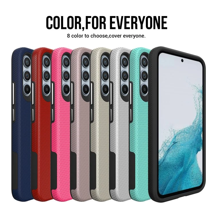 Para Samsung Galaxy A34 5G TPU+PC Híbrido Caso Protetor Carcaça, Triângulo Militar Grau à prova de queda Capa Traseira - Preto