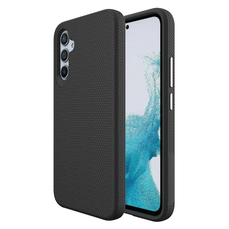Para Samsung Galaxy A34 5G TPU+PC Híbrido Caso Protetor Carcaça, Triângulo Militar Grau à prova de queda Capa Traseira - Preto
