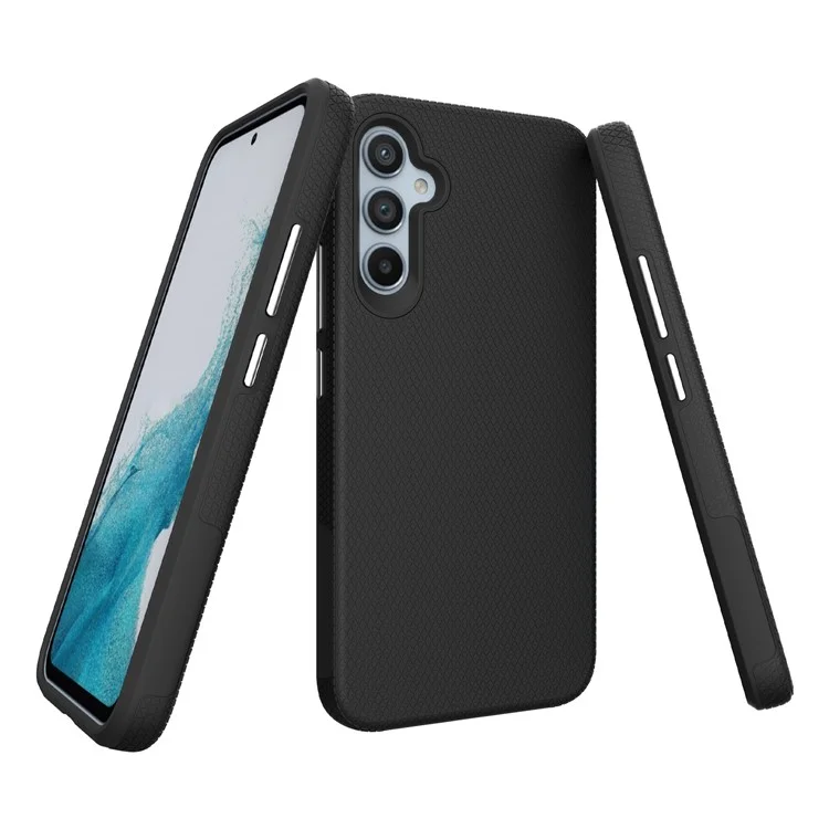 Para Samsung Galaxy A34 5G TPU+PC Híbrido Caso Protetor Carcaça, Triângulo Militar Grau à prova de queda Capa Traseira - Preto
