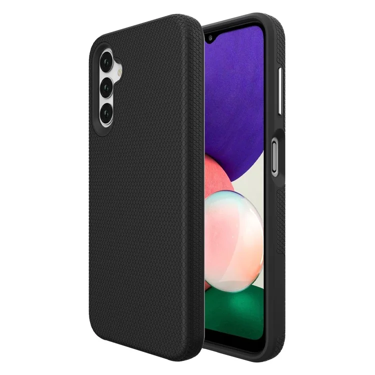 TPU+PC-Hülle für Samsung Galaxy A14 5G / A14 4G Hybrid-Schale, dreieckige militärische Schutzklasse stoßsichere Rückenschale - Schwarz