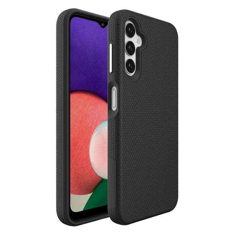 TPU+PC-Hülle für Samsung Galaxy A14 5G / A14 4G Hybrid-Schale, dreieckige militärische Schutzklasse stoßsichere Rückenschale - Schwarz