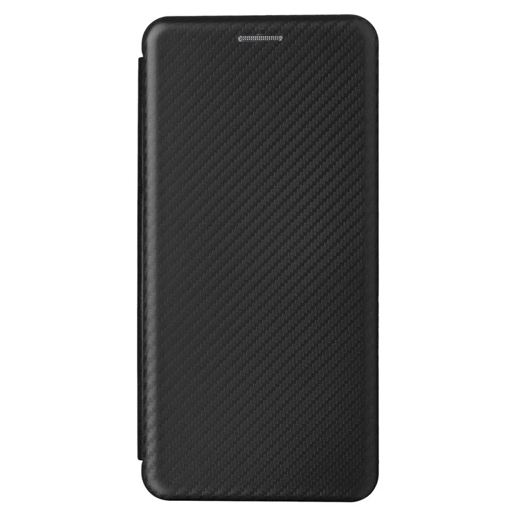 For Google Pixel 7a Carbon Fiber Texture Phone Case Card Slot PU Leather Magnetic Auto-absorbed Stand Cover - Black