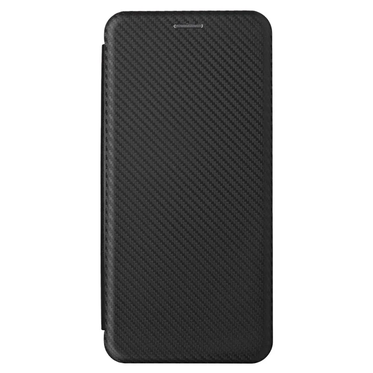 Für vivo X80 Pro 5G Carbon Fiber Textur PU Leder Stand Case Magnetische Auto-absorbierte Folio Flip Phone Cover mit Kartenfach - Schwarz
