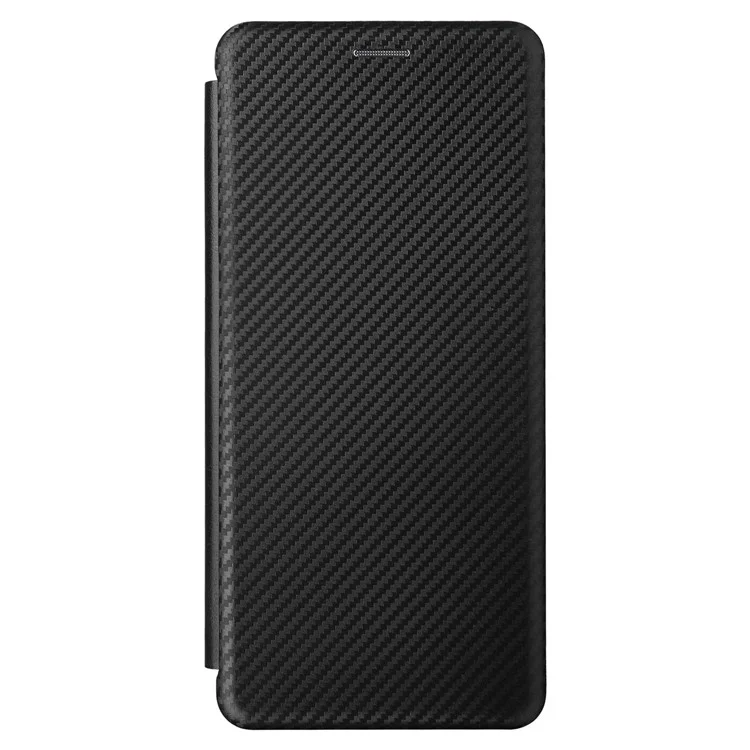 Für TCL 40 SE Kartenfach Carbon-Faser-Textur PU-Leder-Hülle Magnetische Auto-absorbierte Standfunktion Handyhülle - Schwarz