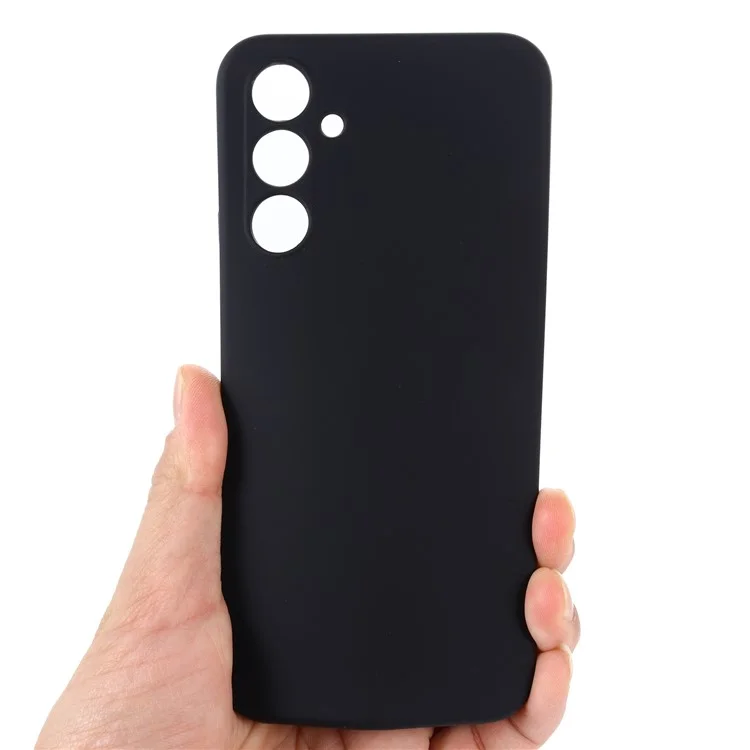 Per Samsung Galaxy A54 5G Anti-graffio Custodia in silicone liquido Custodia protettiva con cinghia - Nero