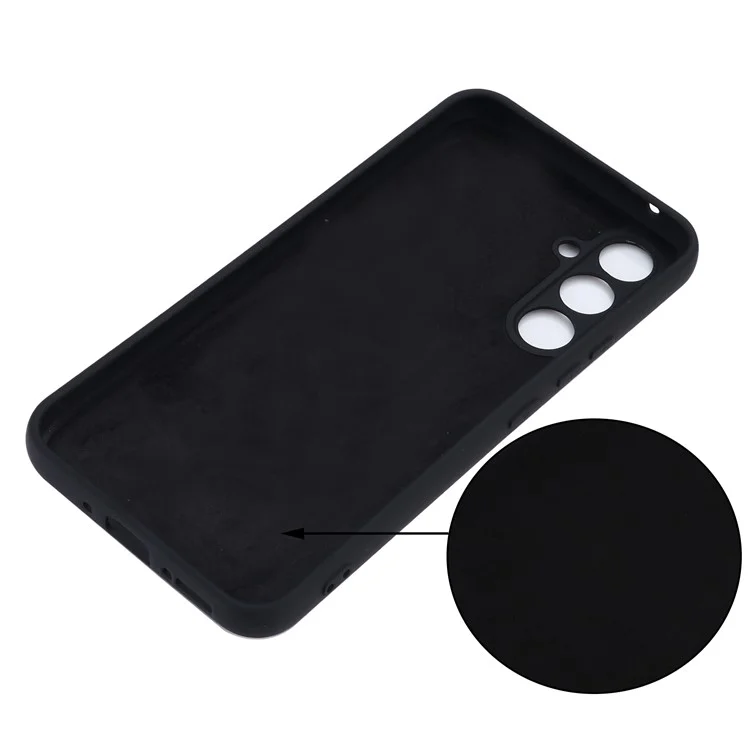 Per Samsung Galaxy A54 5G Anti-graffio Custodia in silicone liquido Custodia protettiva con cinghia - Nero