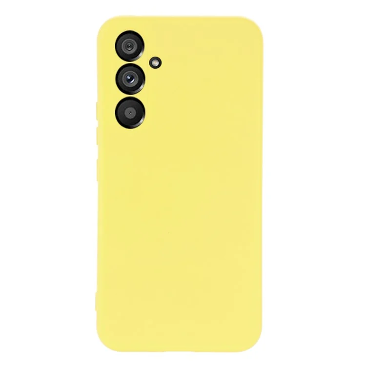 Pour Samsung Galaxy A54 5G Anti-rayures Étui Téléphone en Silicone Liquide Housse Protectrice avec Sangle - Jaune