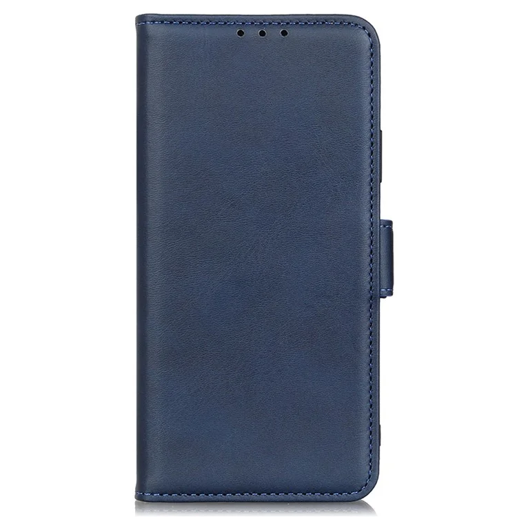 Per Xiaomi 13 Pro 5G Cowhide Texture Phone Cover PU Leather Wallet Stand Side Magnetic Clasp Case - Blu