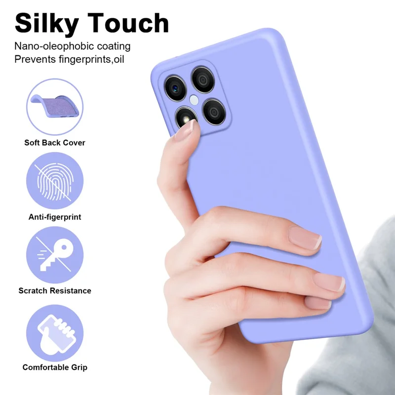 For Honor X8 4G / X30i 2.2mm Thickness Shockproof Cover Fiber Lining Rubberized Soft TPU Anti-scratch Phone Case - Black