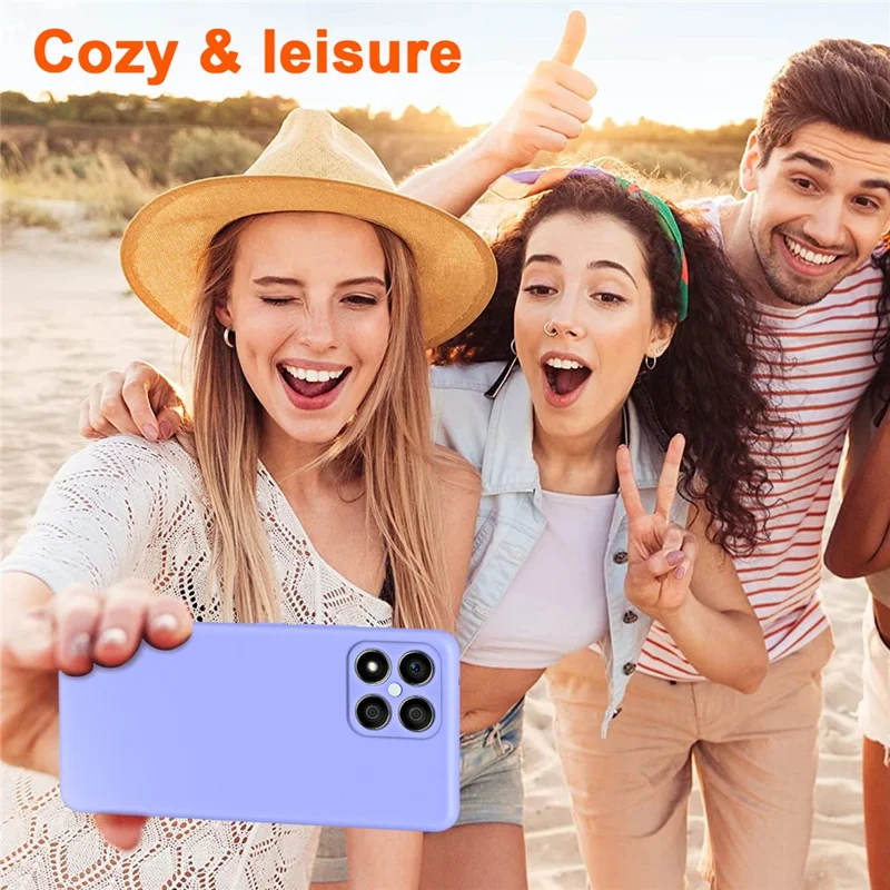 For Honor X8 4G / X30i 2.2mm Thickness Shockproof Cover Fiber Lining Rubberized Soft TPU Anti-scratch Phone Case - Black