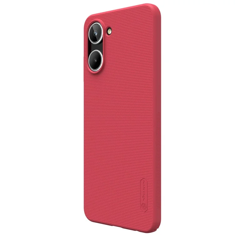 NILLKIN Funda Delgada Mate para Realme 10 4G, Funda Trasera Resistente a Golpes, Antiarañazos, Funda Dura de PC - Roja