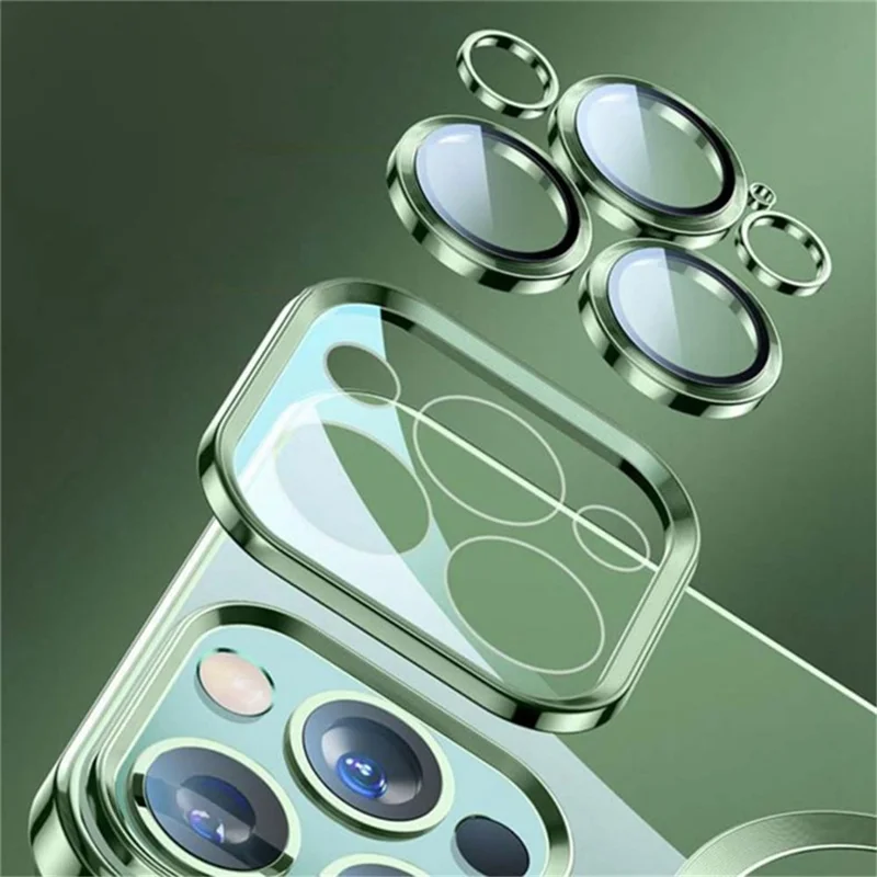 YOOBAO Mobile Phone Case for iPhone 14 Pro, Compatible with MagSafe Camera Protection Frame Shockproof Clear Silicone Phone Cover - Baby Blue