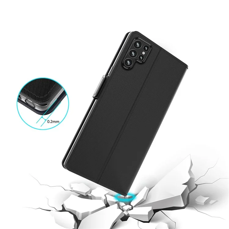 Pour Samsung Galaxy S22 Ultra 5G Étui de téléphone portable en cuir PU Support de carte Étui de support Double fermoir magnétique Anti-goutte Housse de protection avec miroir de maquillage - Or rose