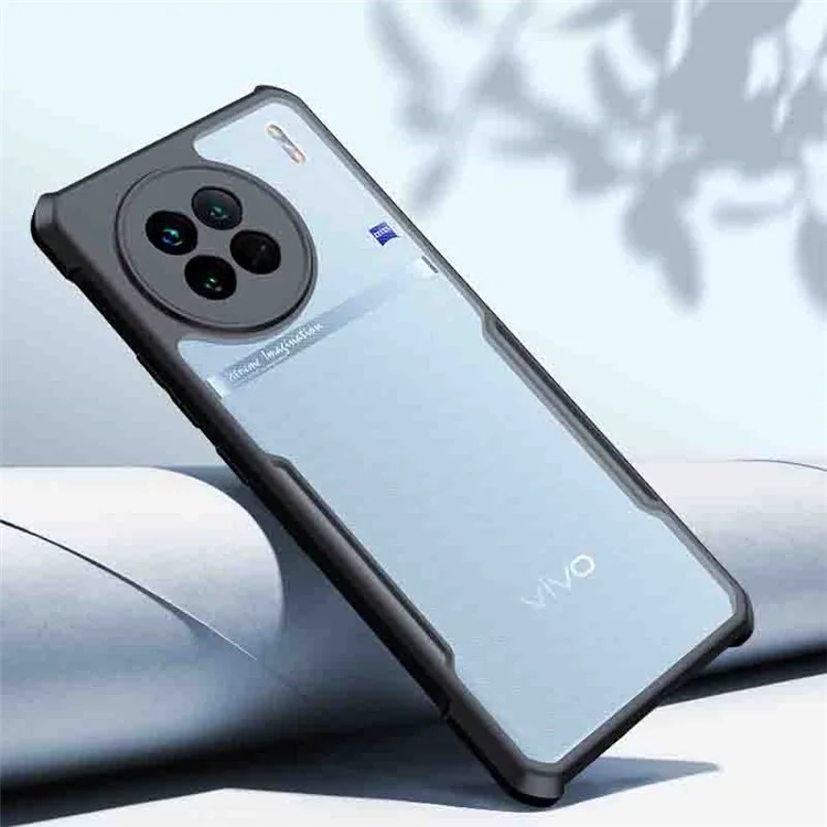 XUNDD Pour vivo X90 5G Coque de téléphone portable Couverture arrière Résistant aux rayures Acrylique+TPU Coque de protection - Noir