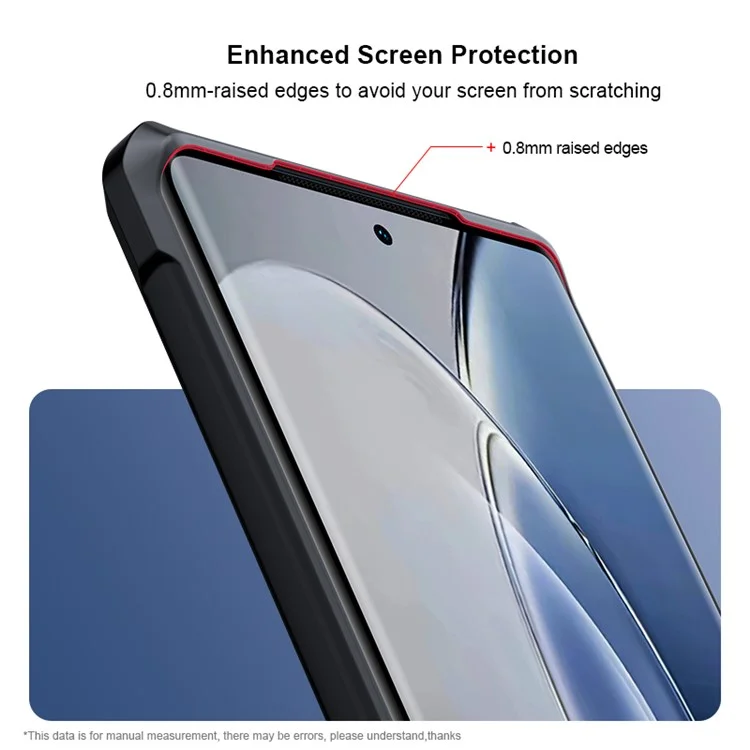 XUNDD Pour vivo X90 5G Coque de téléphone portable Couverture arrière Résistant aux rayures Acrylique+TPU Coque de protection - Noir