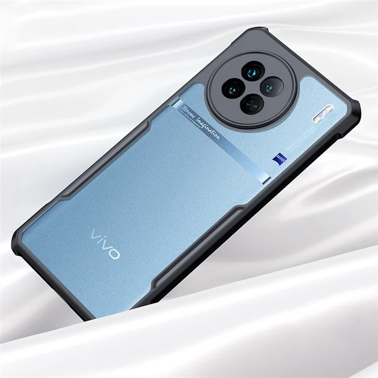 XUNDD Pour vivo X90 5G Coque de téléphone portable Couverture arrière Résistant aux rayures Acrylique+TPU Coque de protection - Noir