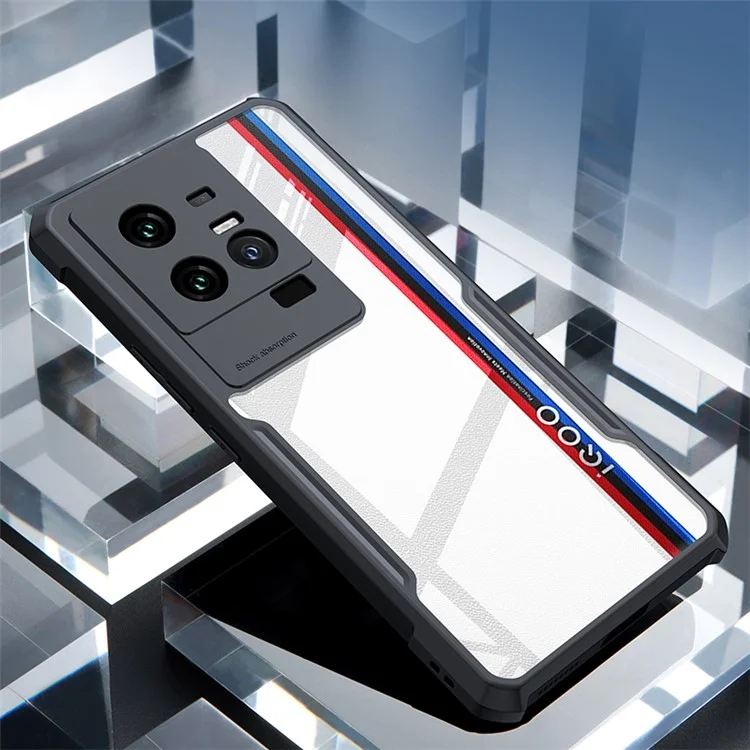 XUNDD Per vivo iQOO 11 Pro 5G Cover Posteriore per Telefono Antiurto Custodia Telefono in Acrilico+TPU Guscio Protettivo - Nero