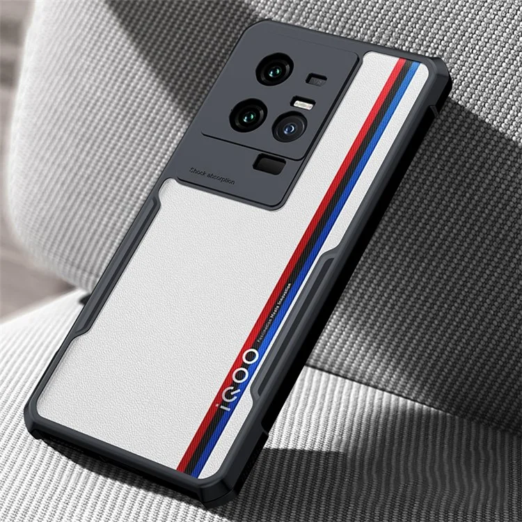 XUNDD Per vivo iQOO 11 Pro 5G Cover Posteriore per Telefono Antiurto Custodia Telefono in Acrilico+TPU Guscio Protettivo - Nero