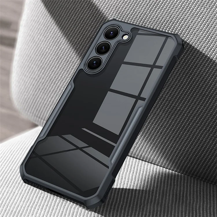 XUNDD Back Cover for Samsung Galaxy S23+ Drop Protection Acrylic+TPU Phone Case Mobile Phone Protective Shell - Black