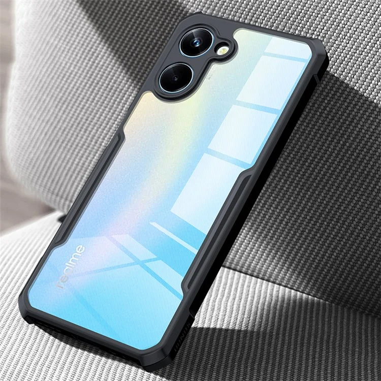 XUNDD Back Cover per Realme 10 4G a prova di caduta Custodia in acrilico + TPU per telefono cellulare Guscio protettivo per telefono cellulare - Nero