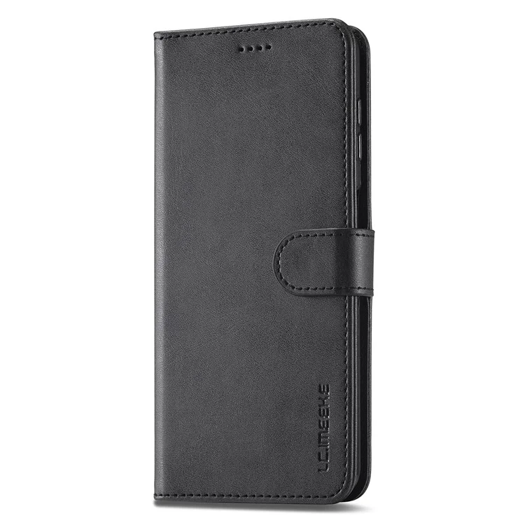 Lc. Imeeke Für Samsung Galaxy A34 5G Kalb Textur Hülle Wallet Stand Design Magnetic Clasp Leder Telefonabdeckung - Schwarz