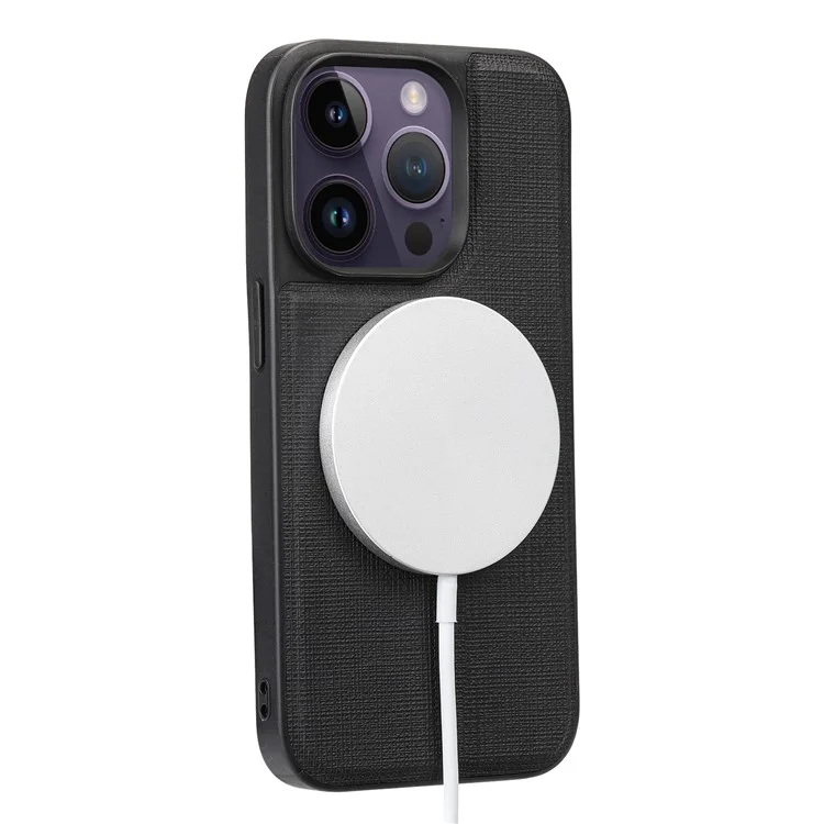 VILI T Series for iPhone 14 Pro Detachable 2-in-1 Drop-proof Phone Cover Magnetic Vertical Open Card Slot Phone Case with Strap - Black