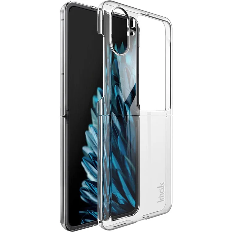 IMAK Air II Pro Anti-Scratch PC Funda para Teléfono Móvil para Oppo Find N2 Flip 5G, Diseño de Dos Piezas Transparente Funda de Teléfono Celular