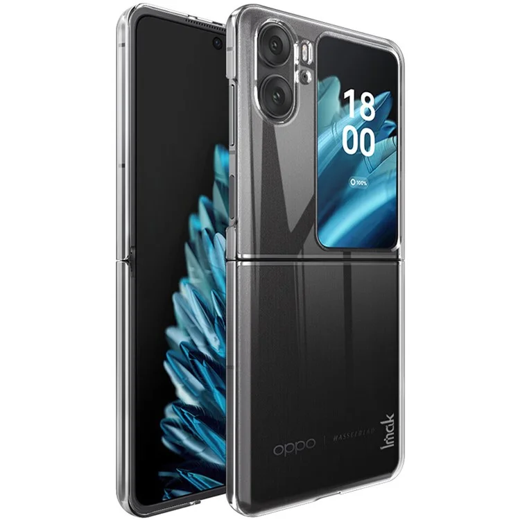 IMAK Air II Pro Anti-Scratch PC Funda para Teléfono Móvil para Oppo Find N2 Flip 5G, Diseño de Dos Piezas Transparente Funda de Teléfono Celular