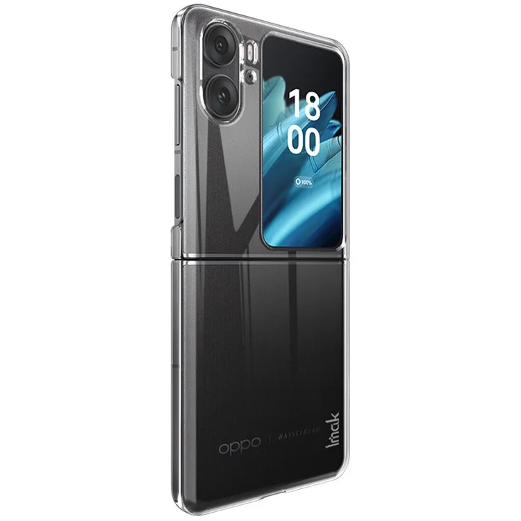 IMAK Air II Pro Anti-Scratch PC Funda para Teléfono Móvil para Oppo Find N2 Flip 5G, Diseño de Dos Piezas Transparente Funda de Teléfono Celular