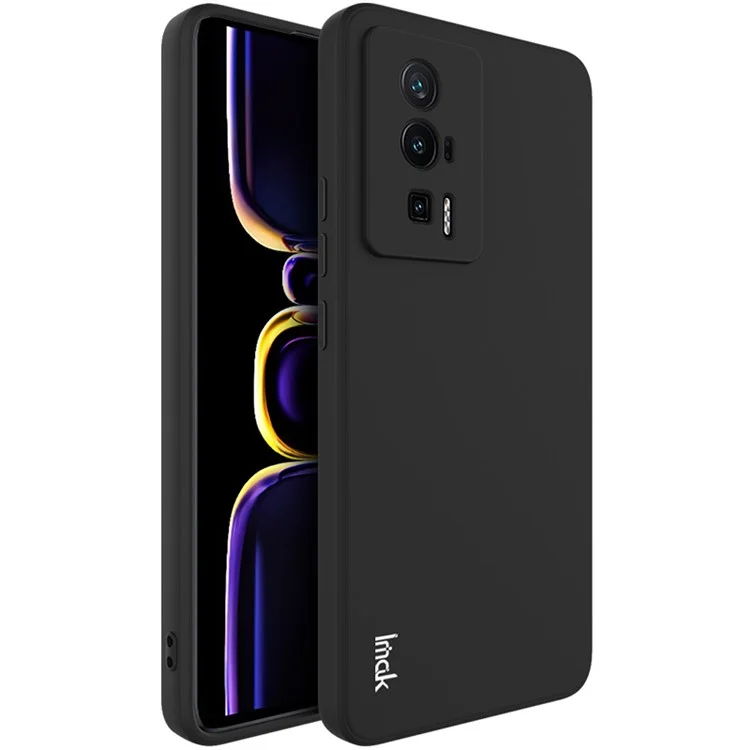 IMAK UC-4 Série pour Xiaomi Poco F5 Pro 5G / Redmi K60 Pro 5G / K60 5G Découpe Précise Protection de la Caméra Anti-chute Couverture Bord Droit TPU Anti-rayures Étui - Noir