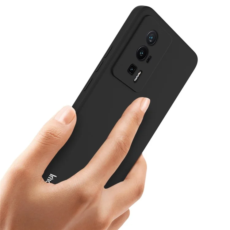 IMAK UC-4 Série pour Xiaomi Poco F5 Pro 5G / Redmi K60 Pro 5G / K60 5G Découpe Précise Protection de la Caméra Anti-chute Couverture Bord Droit TPU Anti-rayures Étui - Noir