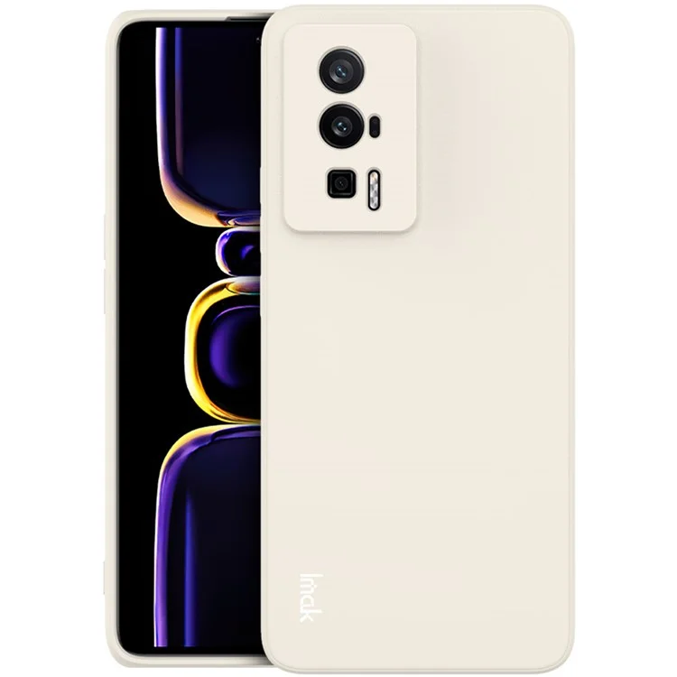 IMAK UC-4 Серия для Xiaomi Poco F5 Pro 5G / Redmi K60 Pro 5G / K60 5G Точная нарезка Защита камеры Ударопрочный чехол Прямой край TPU Противоударный чехол - Белый
