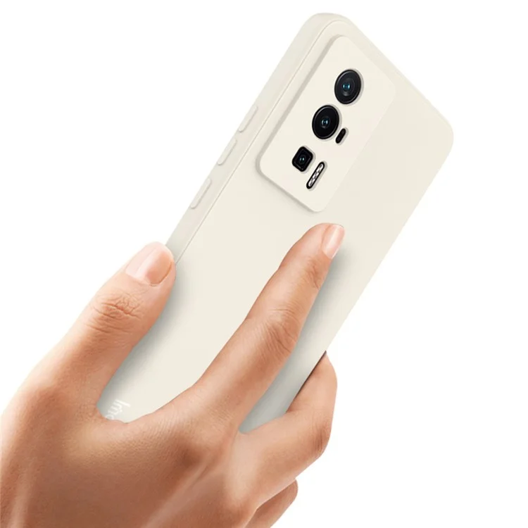 IMAK UC-4 Серия для Xiaomi Poco F5 Pro 5G / Redmi K60 Pro 5G / K60 5G Точная нарезка Защита камеры Ударопрочный чехол Прямой край TPU Противоударный чехол - Белый