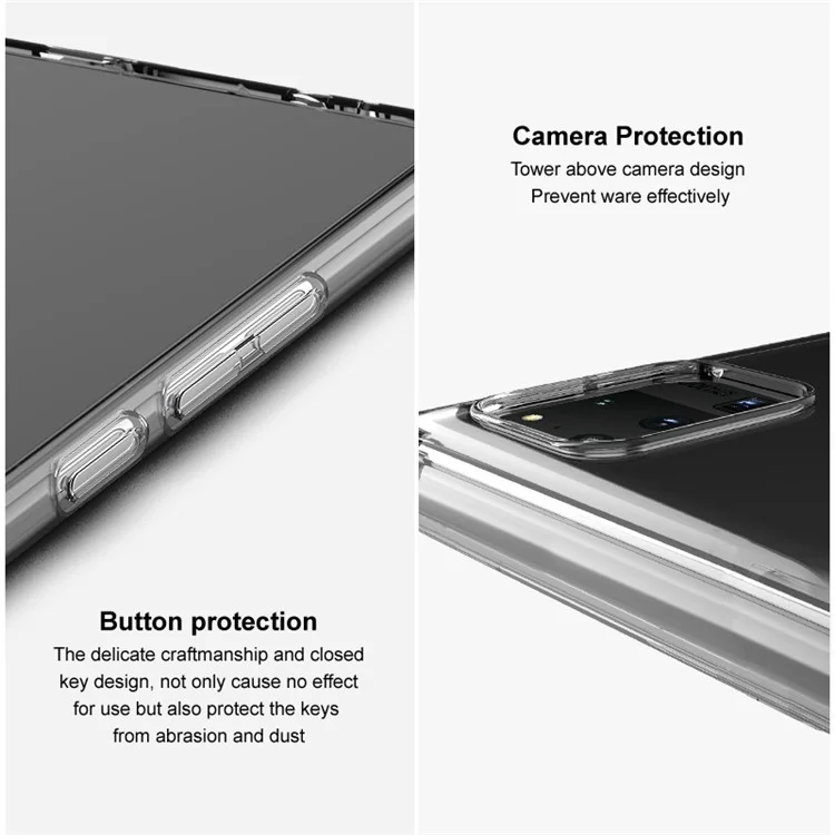 IMAK UX-5 Series per Motorola Moto X40 5G / Edge 40 Pro 5G Anti-drop Soft TPU Phone Case Crystal Clear Scratch-resistant Cell Phone Cover - Trasparente