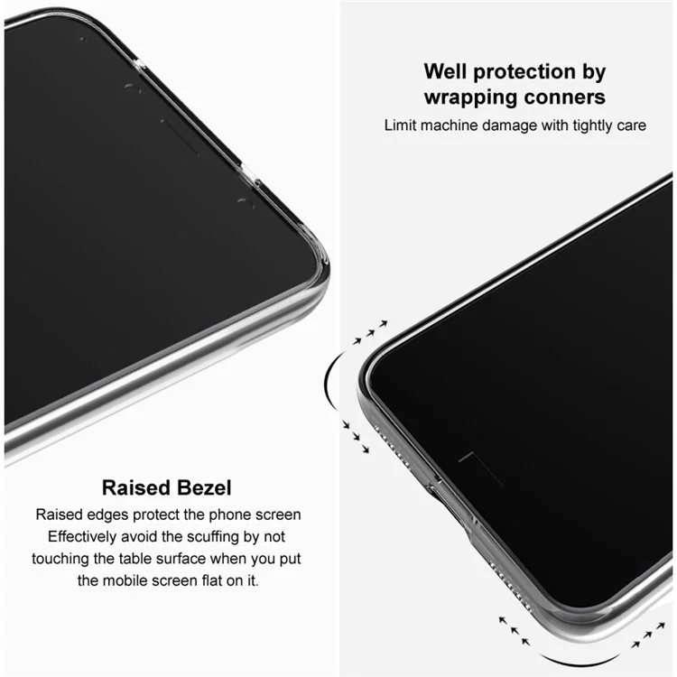 IMAK UX-5 Series per Motorola Moto X40 5G / Edge 40 Pro 5G Anti-drop Soft TPU Phone Case Crystal Clear Scratch-resistant Cell Phone Cover - Trasparente
