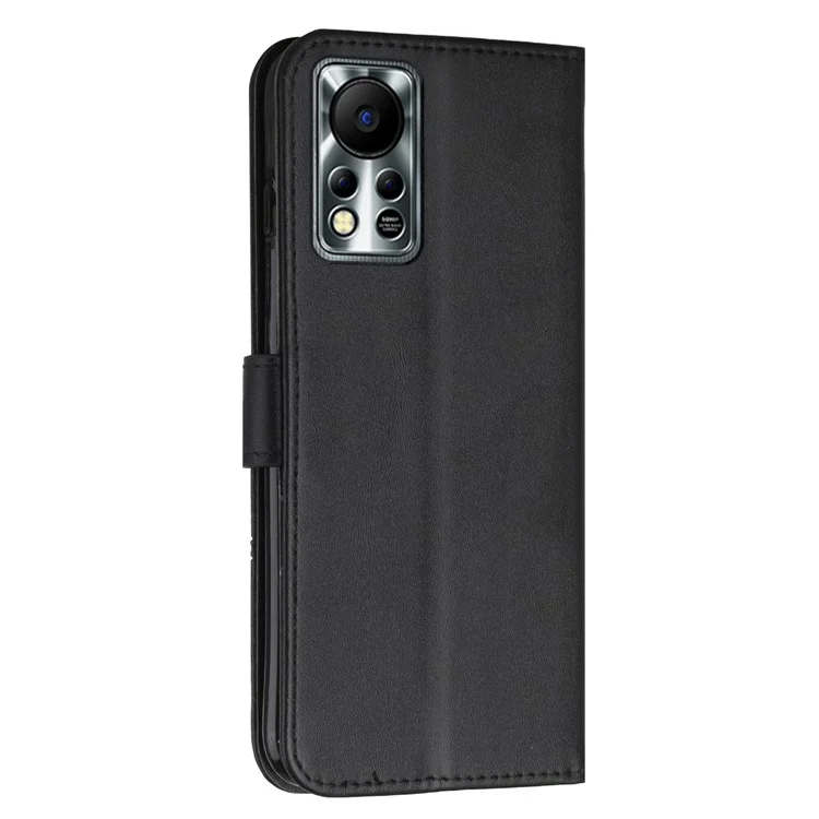 Per Infinix Hot 11s NFC 4G Stitching PU Leather Flip Phone Case Stand Full Body Protective Wallet Cover with Strap - Nero