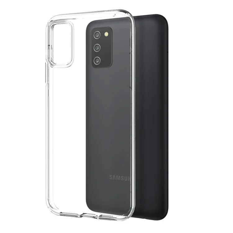 NORTHJO para Samsung Galaxy A03s (166.5 x 75.98 x 9.14 mm) Funda de teléfono de diseño 2 en 1 a prueba de golpes Funda de TPU transparente suave + Protector de pantalla de vidrio templado - Transparente