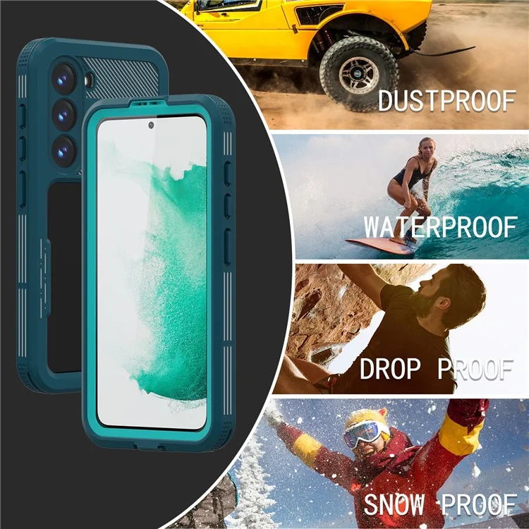 REDPEPPER DOT For Samsung Galaxy S23+ IP68 Waterproof Phone Case Anti-dust Transparent Back Cover [Support Fingerprint Unlock] - Green
