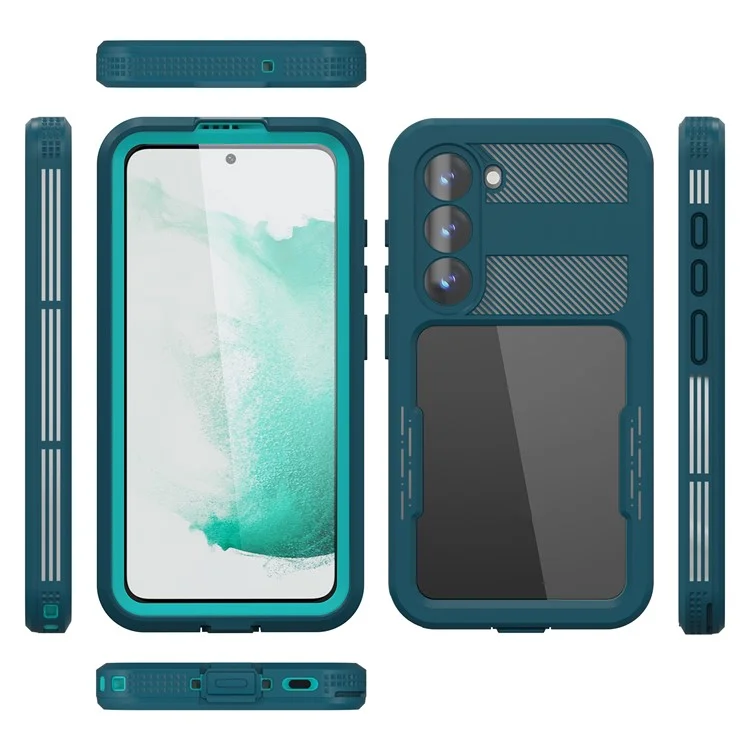 REDPEPPER DOT For Samsung Galaxy S23+ IP68 Waterproof Phone Case Anti-dust Transparent Back Cover [Support Fingerprint Unlock] - Green